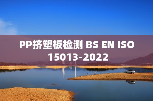 PP挤塑板检测 BS EN ISO 15013-2022